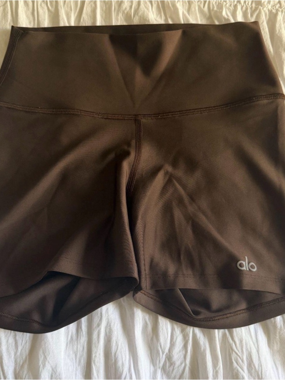 ALO Yoga Women's Brown High-Waist Bike Shorts